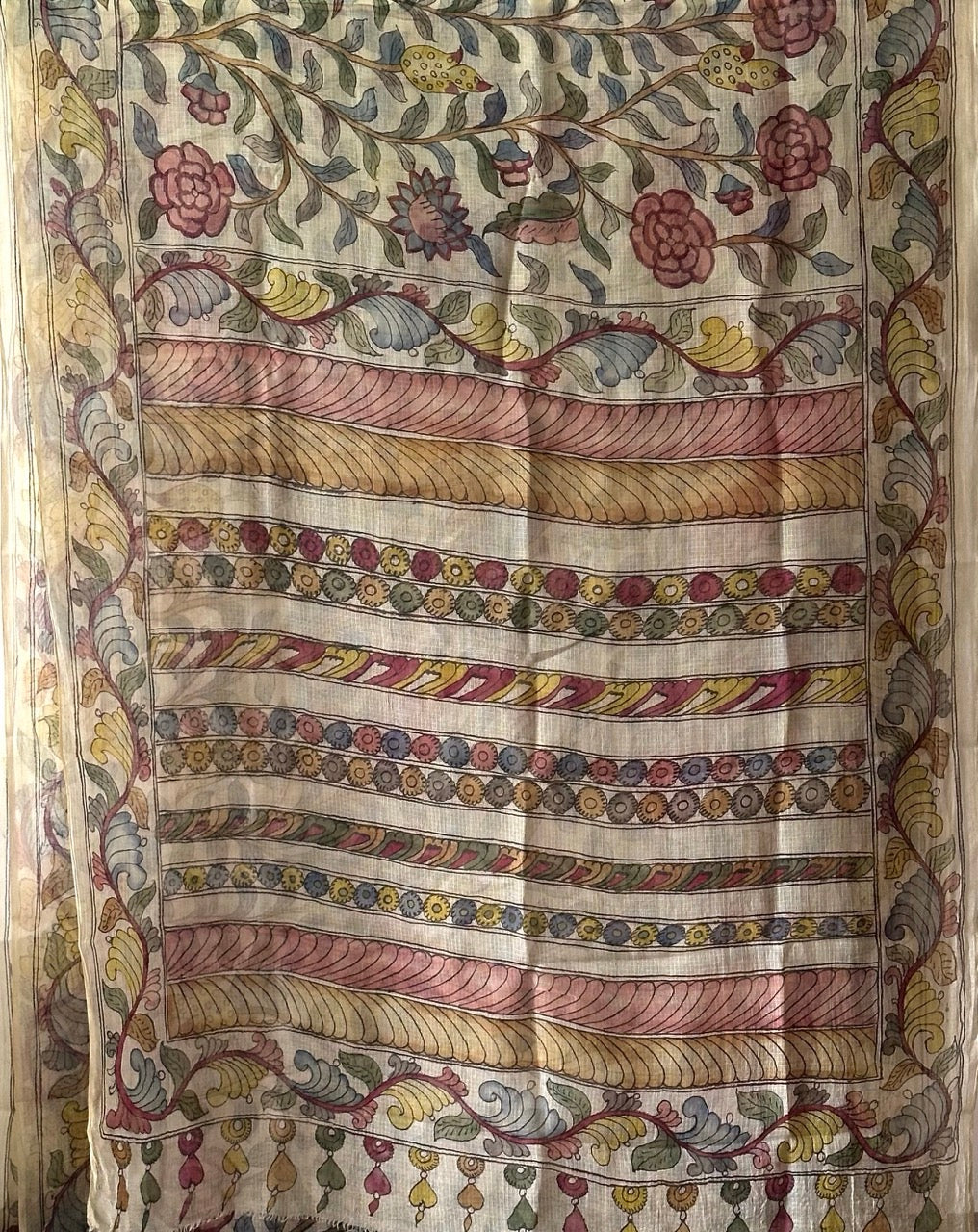 whispers-of-the-forest-handcrafted-kota-silk-kalamkari-saree