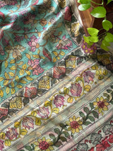 Whispers of the Wild - Handcrafted Kota Silk Kalamkari Saree