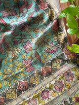 Whispers of the Wild - Handcrafted Kota Silk Kalamkari Saree