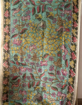 Whispers of the Wild - Handcrafted Kota Silk Kalamkari Saree