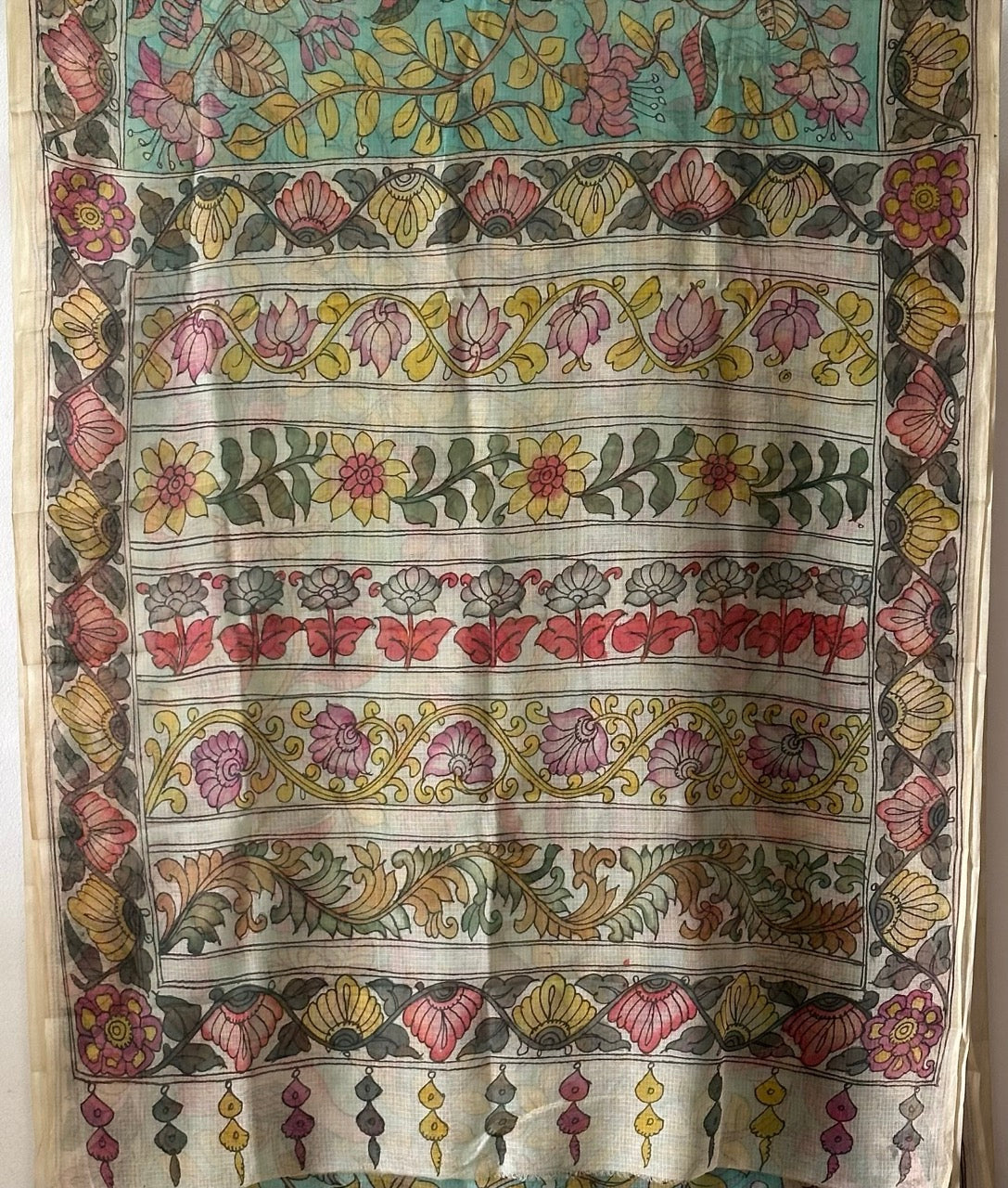 Whispers of the Wild - Handcrafted Kota Silk Kalamkari Saree