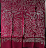 Wine Colour Pure Gajji Silk Bandhani Saree