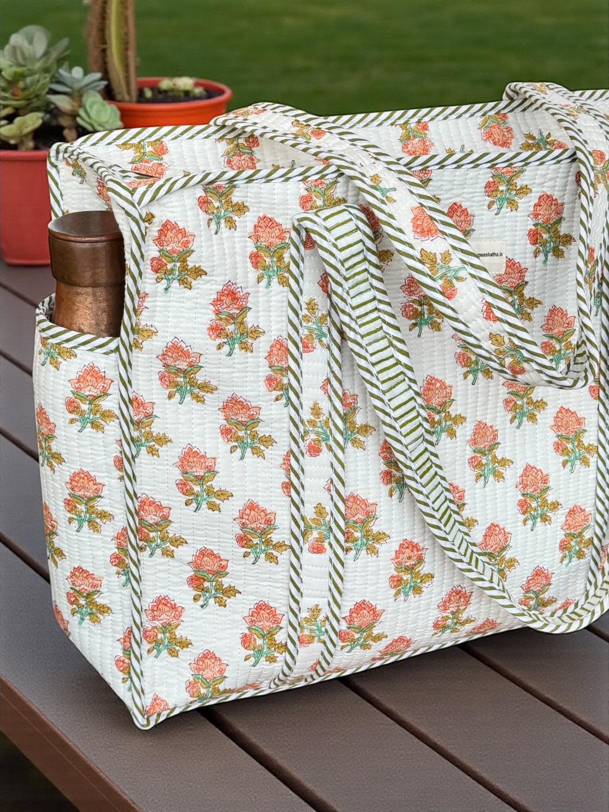 women-handcrafted-classic-orange-floral-tote-bag