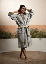 wonderful-lemon-cotton-waffle-bathrobe-front-angled-view