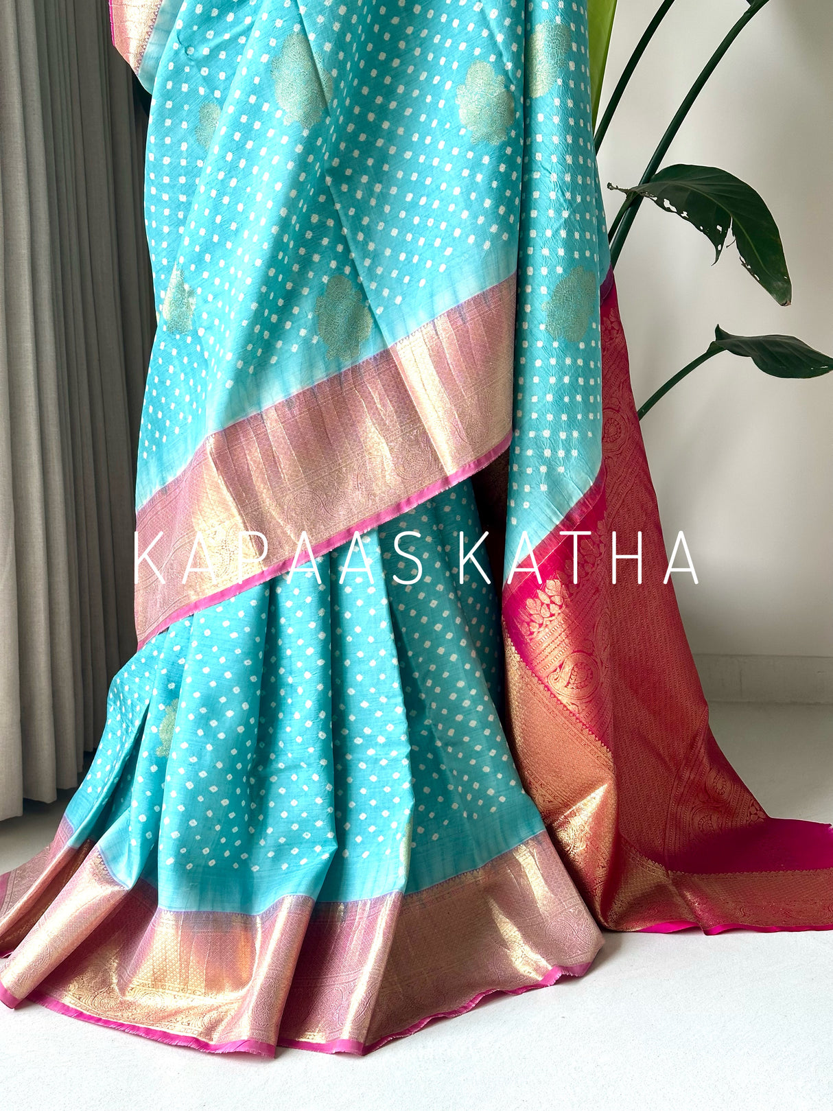 woven-silk-reverie-bandhani-pure-kanjivaram-silk-saree