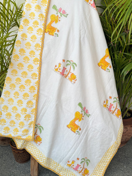 yellow-giraffe-animals-handblock-printed-kids-cotton-dohar