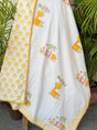 yellow-giraffe-animal-print-kids-cotton-blanket
