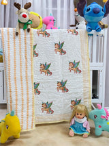 yellow-unicorn-kids-quilt-front-view