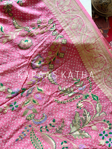 zari-whisper-bandhani-pure-banarasi-georgette-saree
