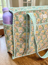 zippered-vibrant-floral-handcrafted-block-print-tote-bag
