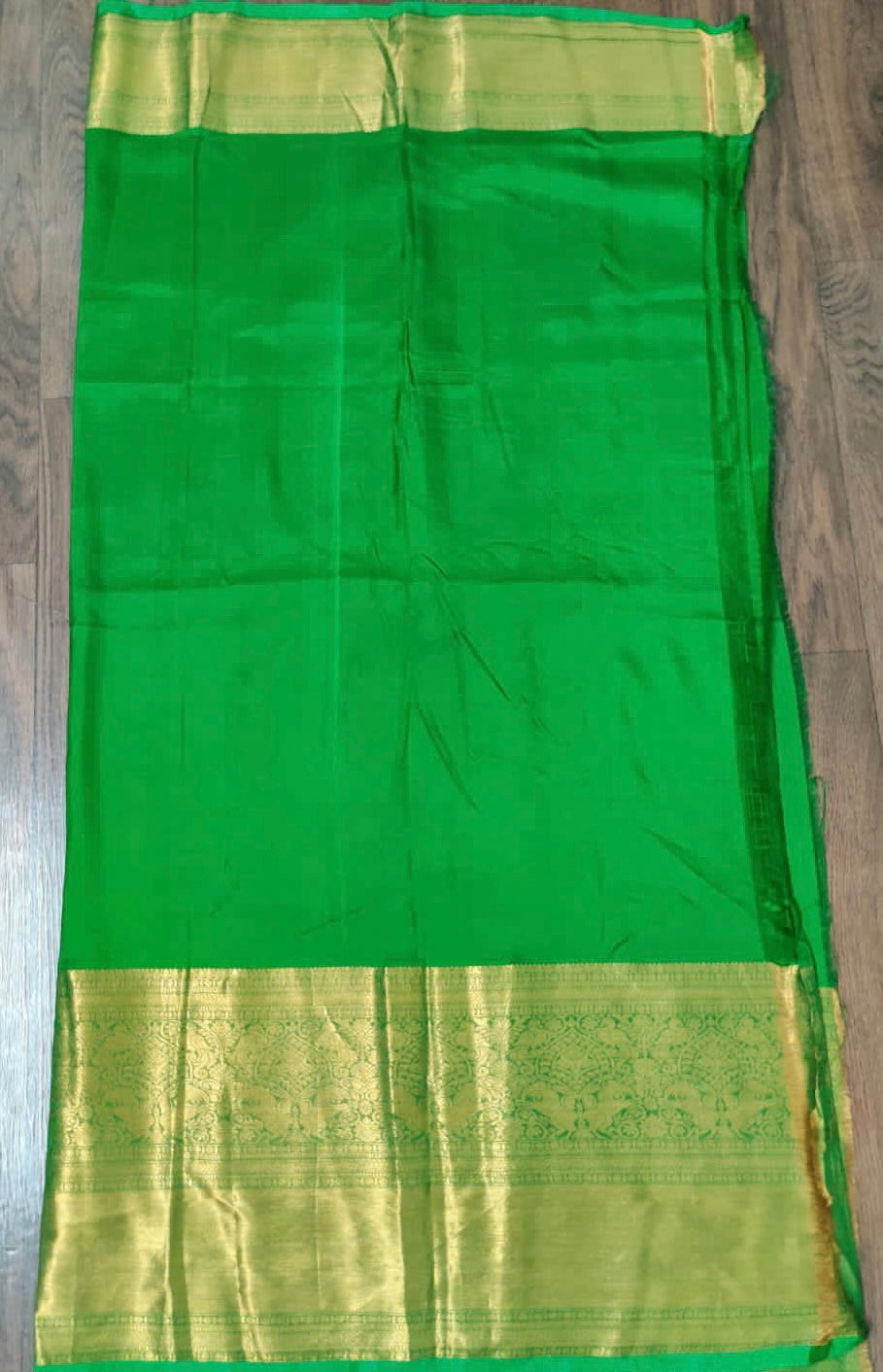 Green Limited Edition Kanchi Pattu Kalamkari Lehenga