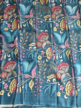Pure Bangalore Silk Pen Kalamkari 2.5 mtr Fabric