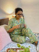Cotton Handblock Printed Pajama Set