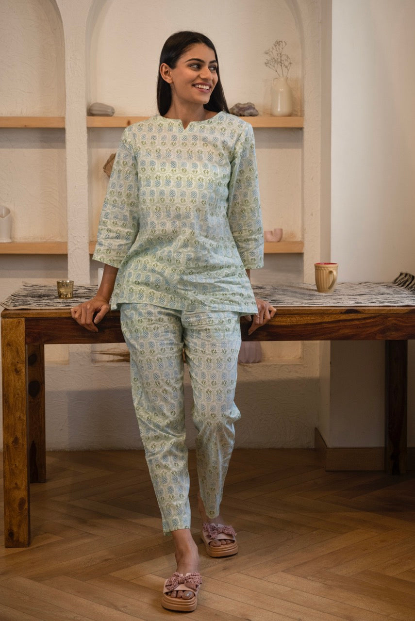 Cotton Printed Pajama Set