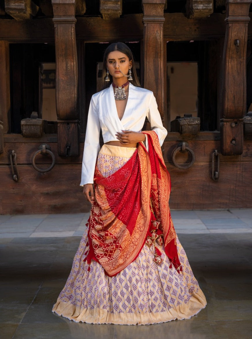 Annu's Creation: Bandhani Bridal Lehenga — A Traditional Look with a Modern  Twist | by Annu's creation | Medium