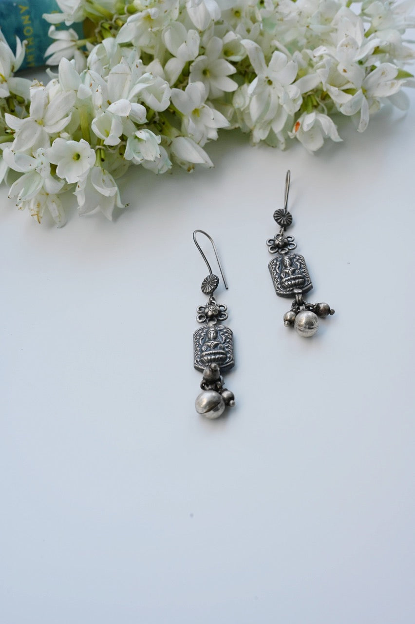 Handcrafted Silver Earrings with Goddess Theme