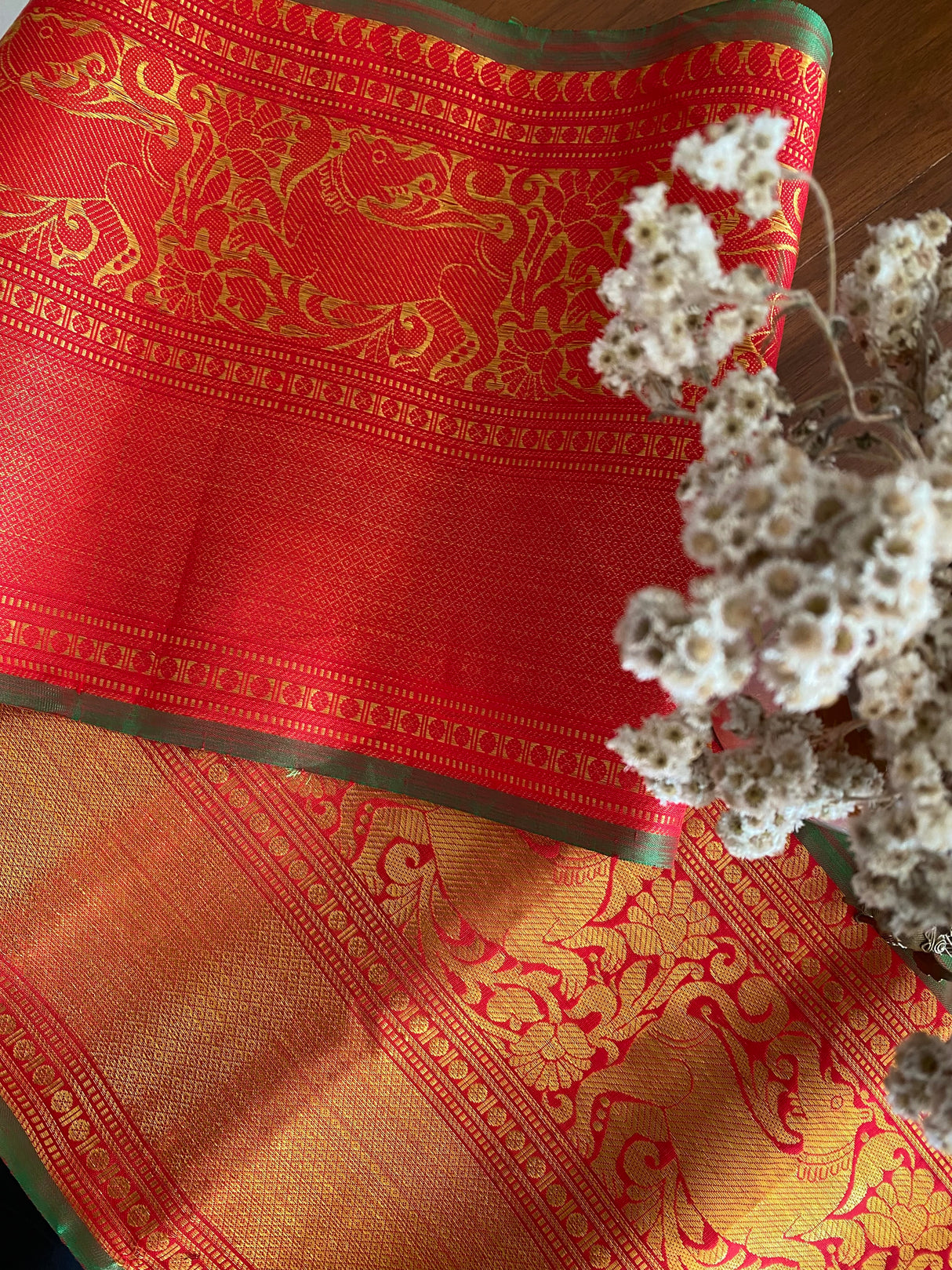 Pure Handloom Silk Kanjivaram Border (Price 1900 Per Meter)