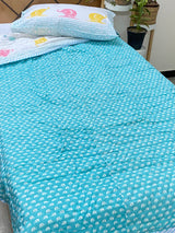 reversible artisan made quilt for toddlers with breathable fabric perfect for summer use and gifting in Dubai and USA