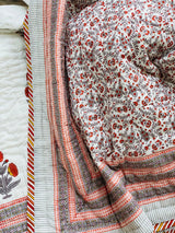 HandBlock Printed Mulmul Reversible Quilt