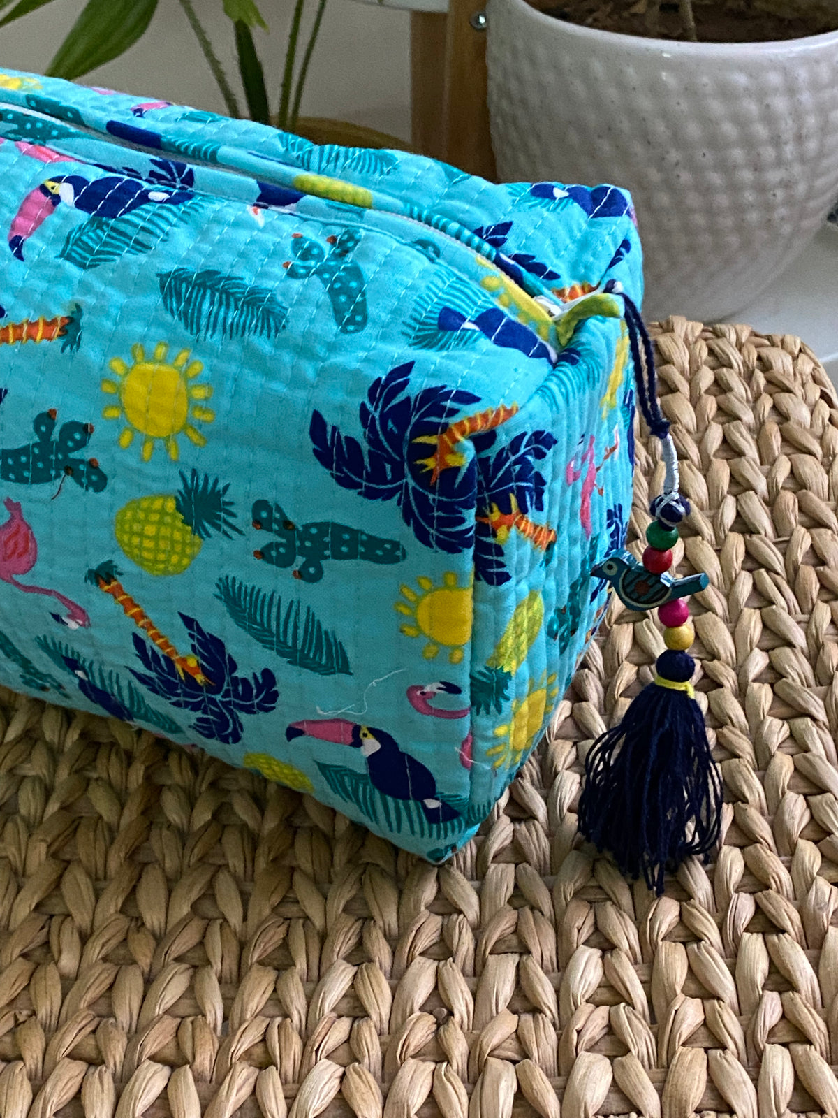 LARGE Multipurpose Quilted Pouch/ Bag Kapaas Katha