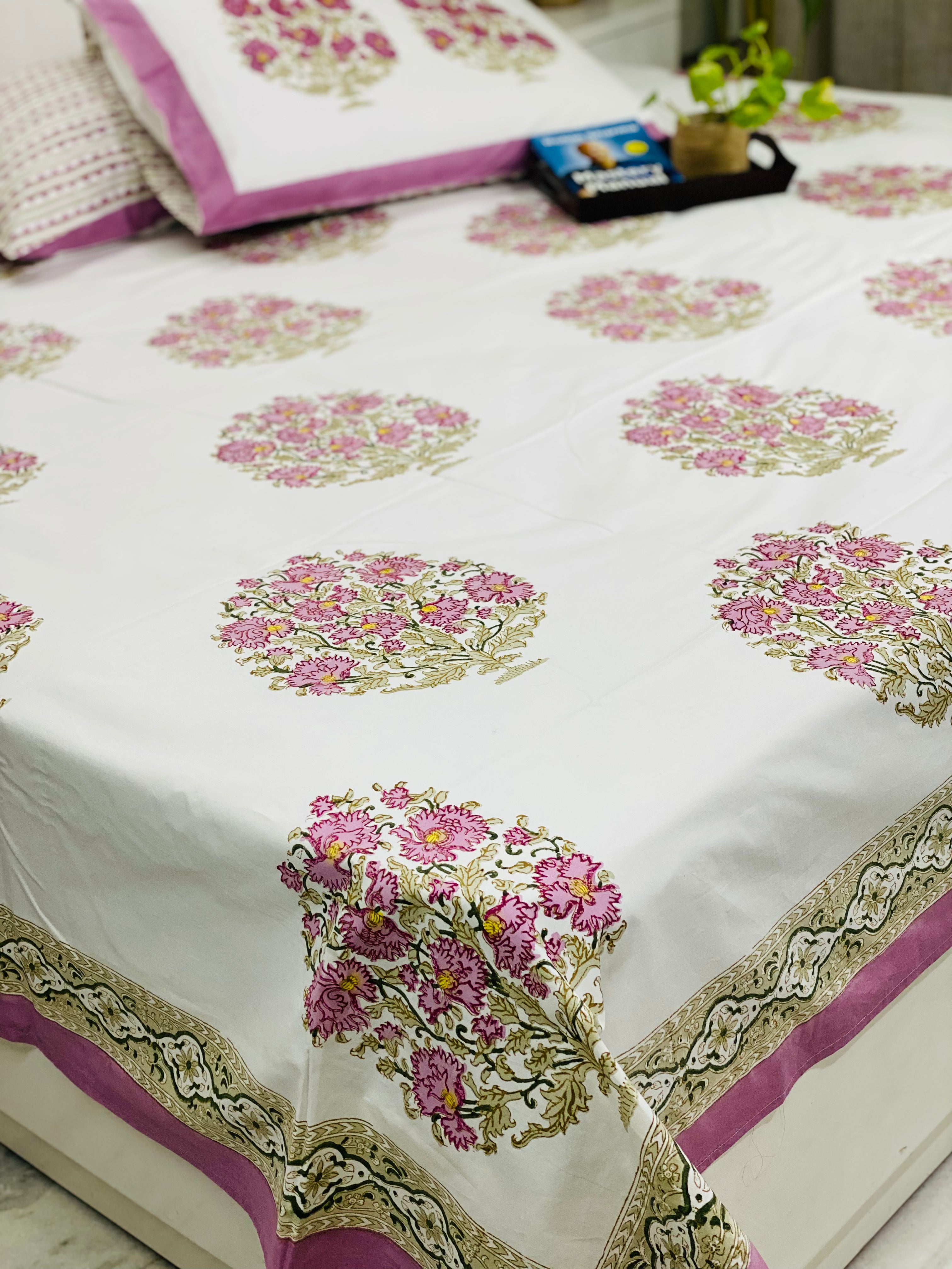 Blockprint Cotton Bedsheet -Double Size (90*108 inches)