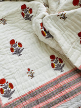 HandBlock Printed Mulmul Reversible Quilt