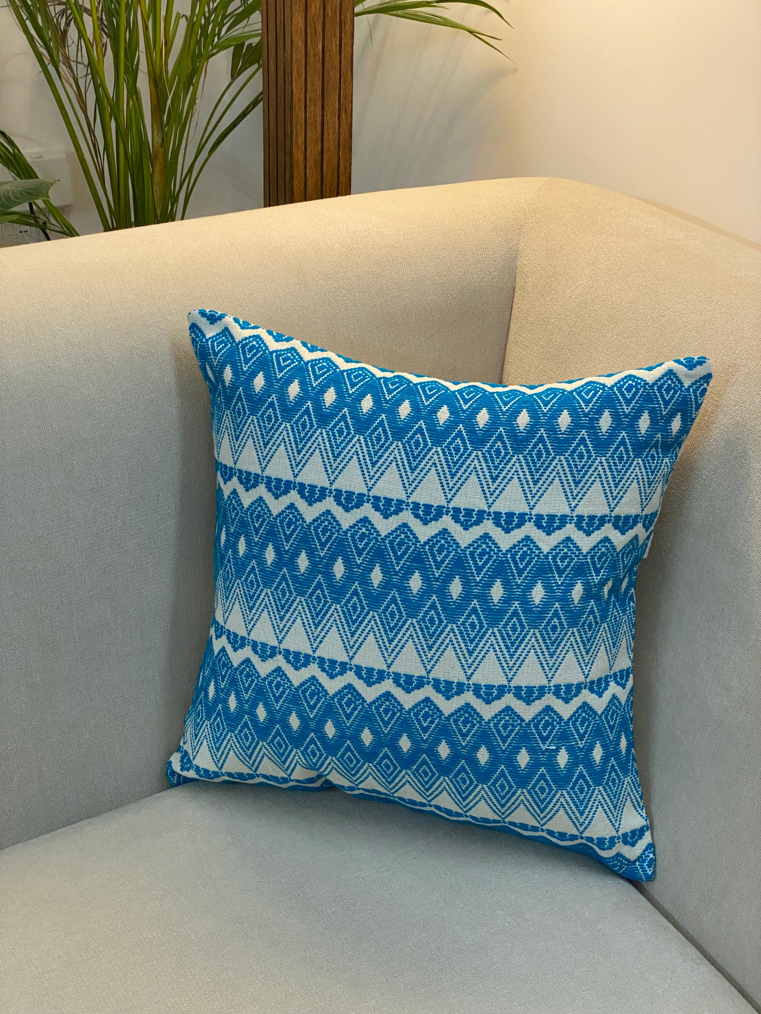 Jacquard Hand Woven Cushion Cover- 16*16 inches