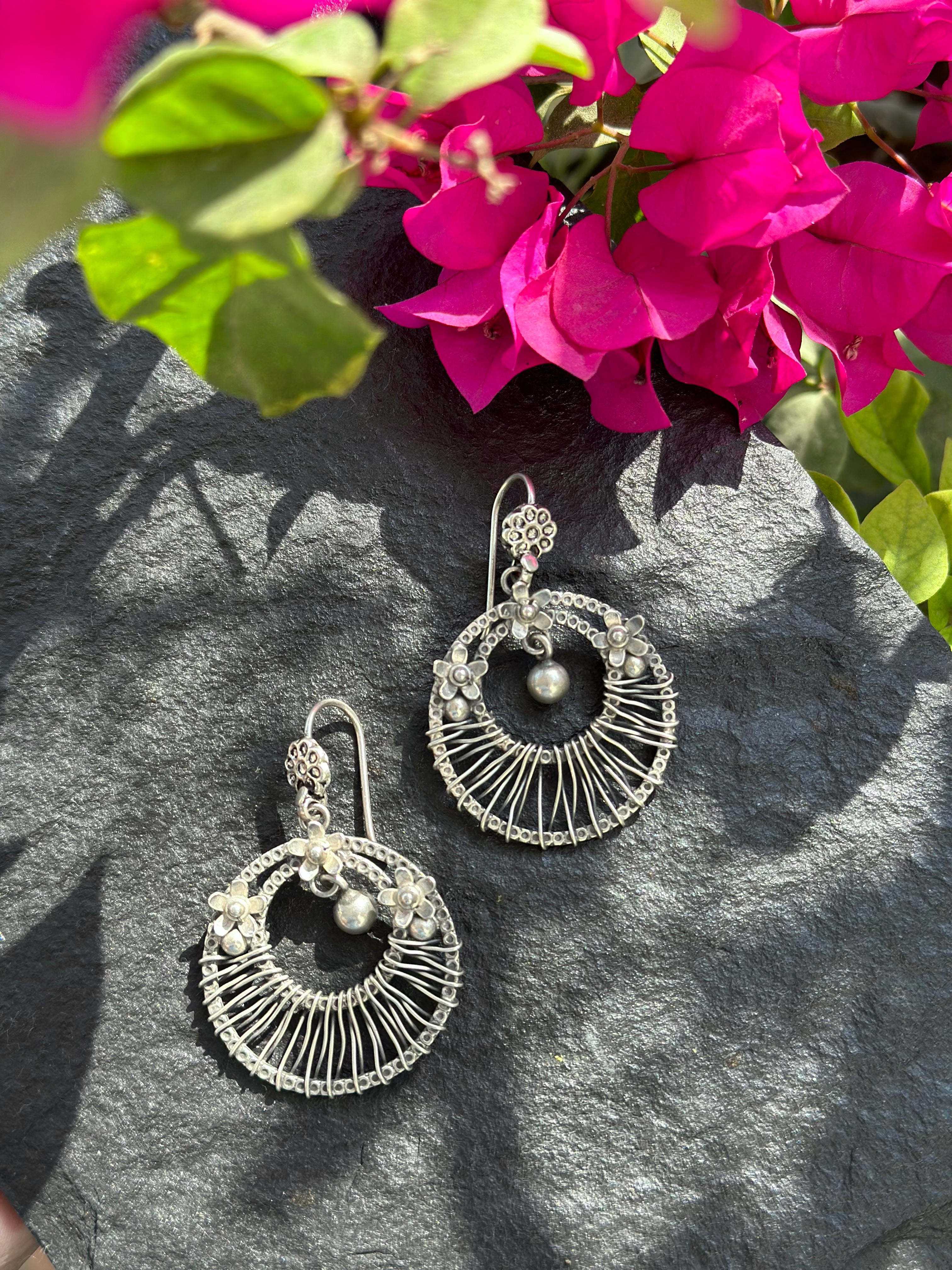 Stylish Handcrafted Silver Earrings