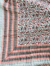 HandBlock Printed Mulmul Reversible Quilt