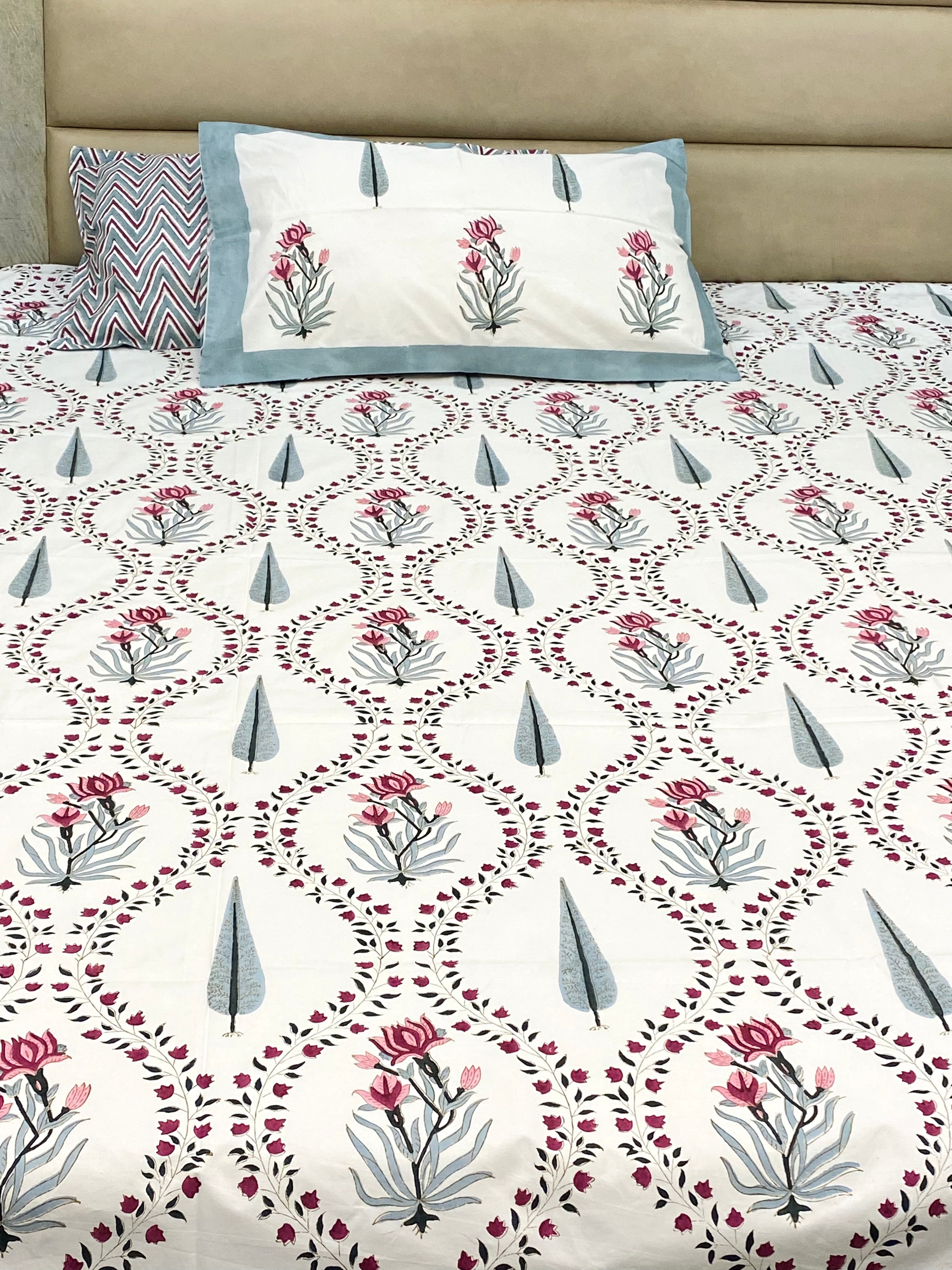 Blockprint Cotton Bedsheet -Double Size (90 * 108 inches)