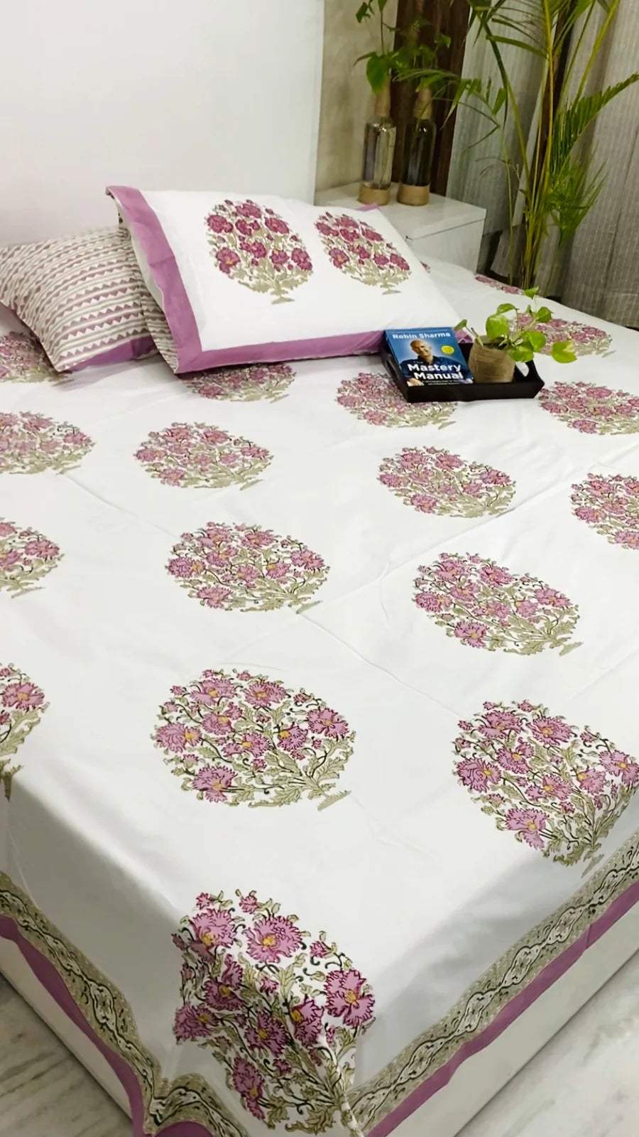 Blockprint Bedsheet & Quilt Set