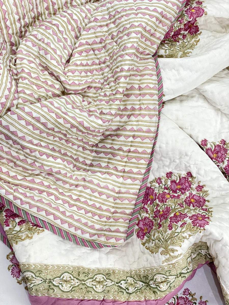 Blockprint Bedsheet & Quilt Set