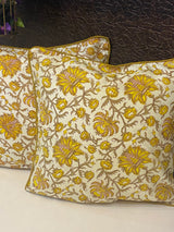 Pair of Handblock Printed Cushion Covers- 16*16 inches