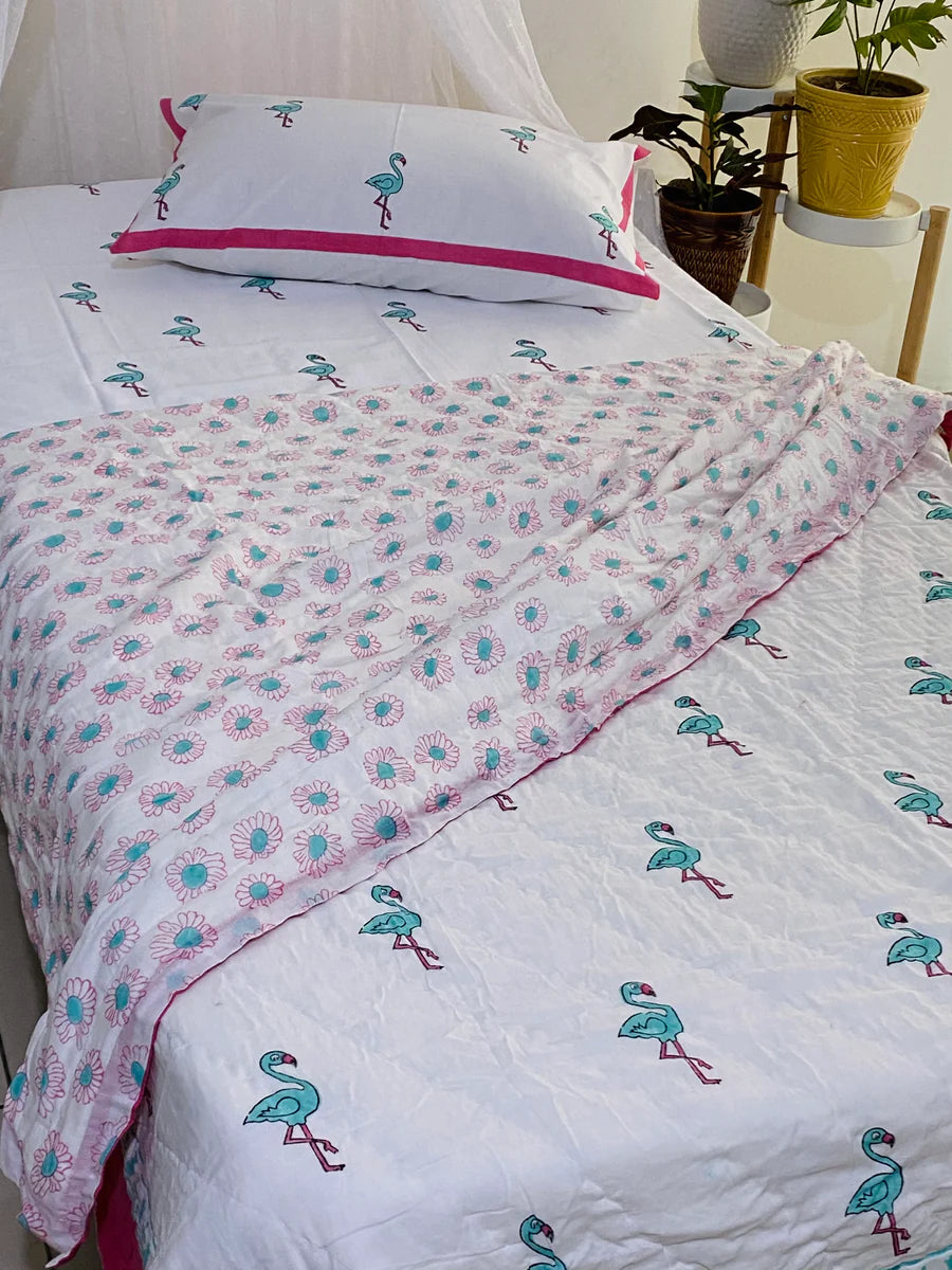 Flamingo bedding deals