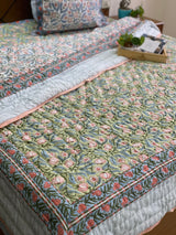 Blockprint Bedsheet & Quilt Set