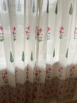 Blockprint Sheer Cotton Curtain