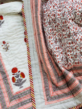 HandBlock Printed Mulmul Reversible Quilt