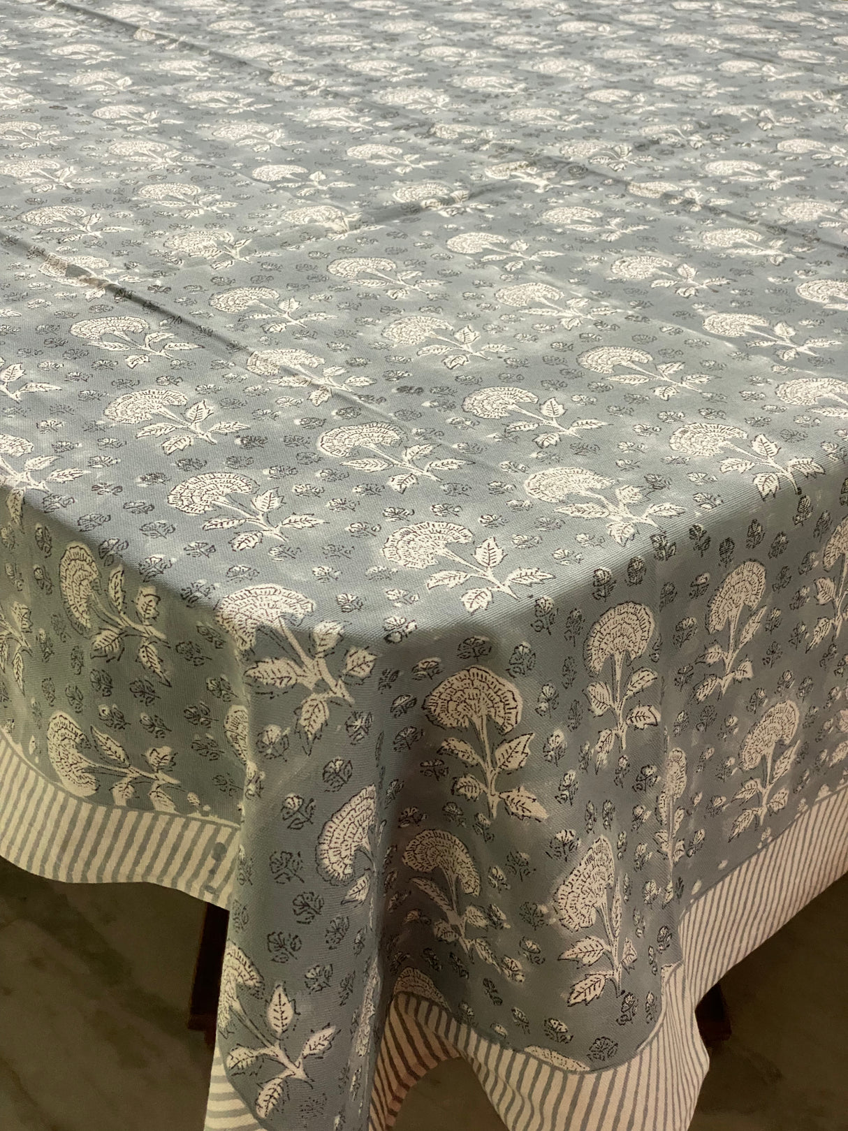 Hand Blockprinted Table Cloth 8 Seater (108*60 inches)