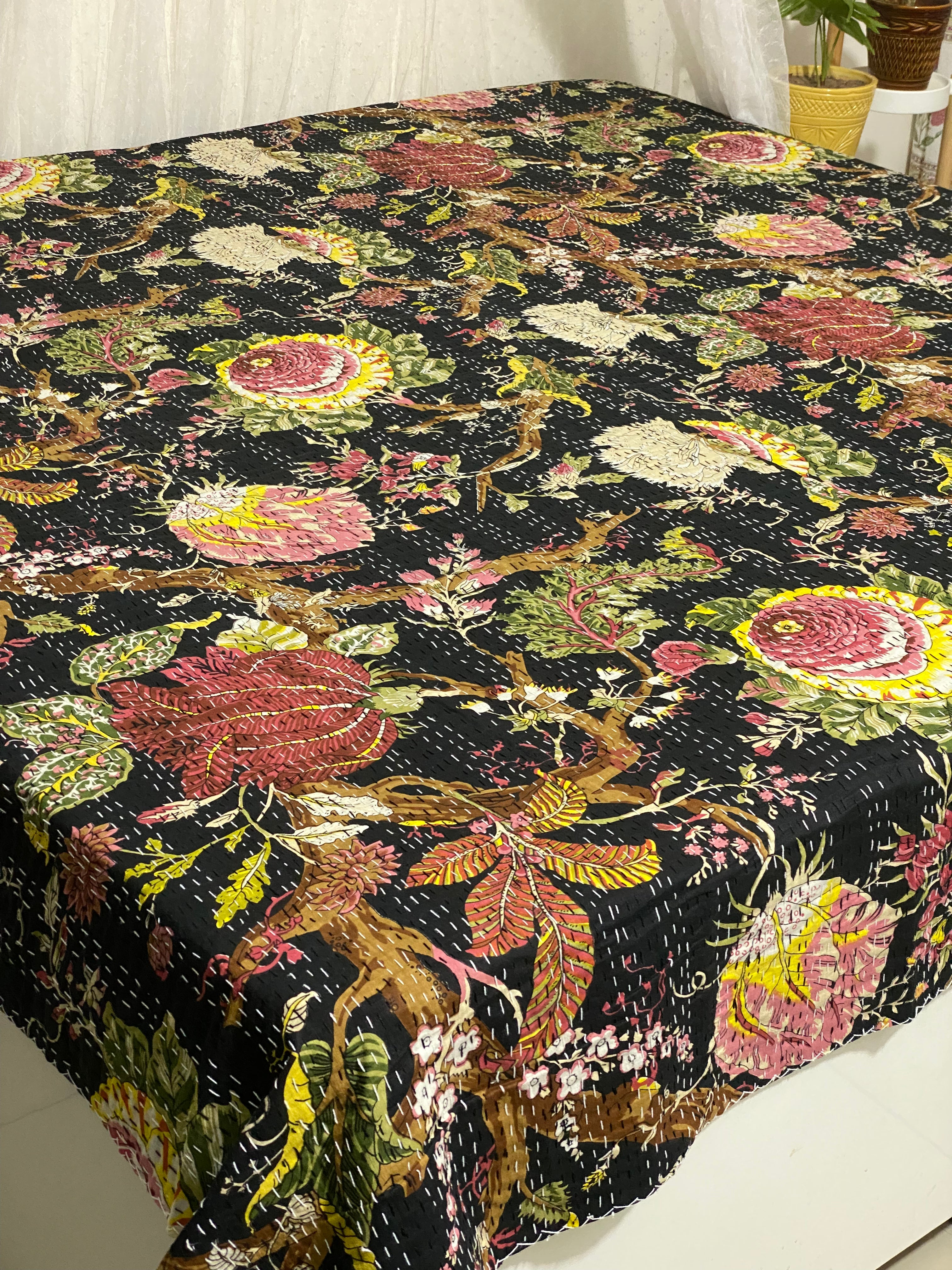 Kantha Bedcover- KING Size (108-108 inches)