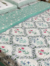 HandBlock Printed Mulmul Reversible Quilt