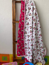 kids blanket dohar pink and white minnie mouse reversible made in india small business bulk