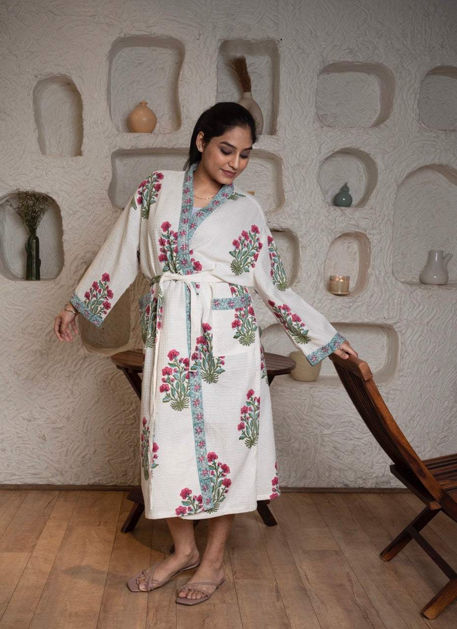 pretty-floral-cotton-waffle-bathrobe-full-display-view