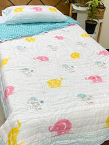 lightweight summer quilt for kids made using soft mulmul fabric ideal for bulk gifting in South Africa and UK
